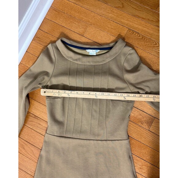 Boden Dress Beige Peplum 3/4 Sleeve Sheath Dress 4R - Picture 8 of 8